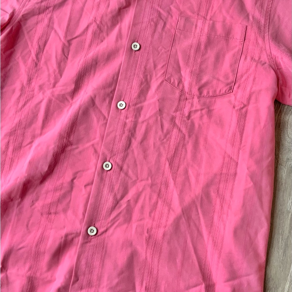 Tommy Bahama Coral Pink Short Sleeve Button-Down Shirt - Picture 10 of 15